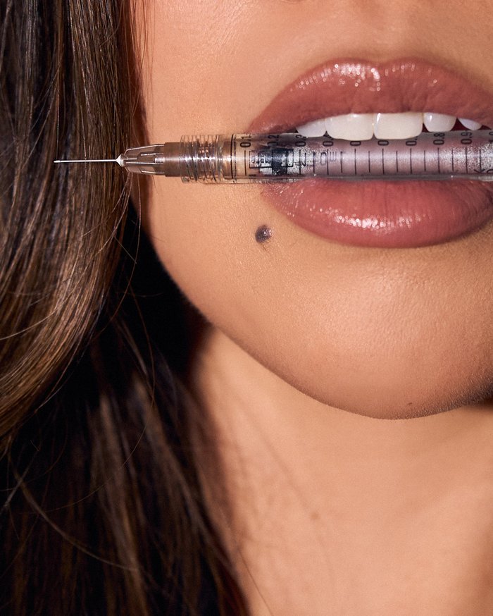 Close-up of an aesthetic treatment